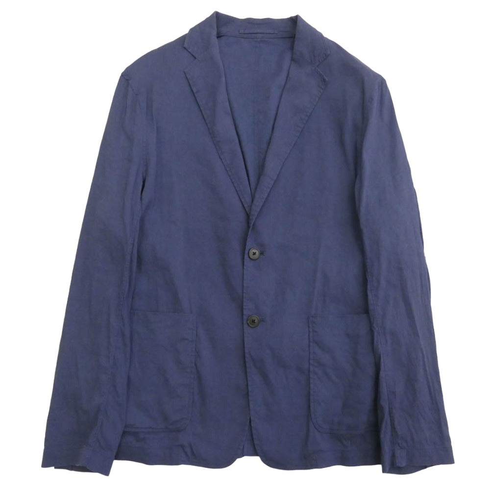 theory セオリー CLINTON PA SH A リネン混 テーラード ジャケット テーパード パンツ セットアップ ブルー ネイビー系 S【中古】