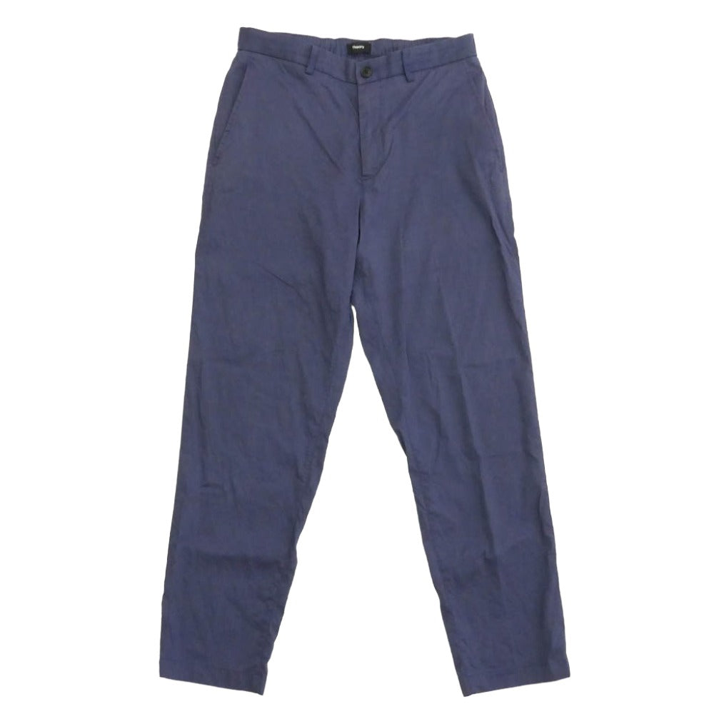 theory セオリー CLINTON PA SH A リネン混 テーラード ジャケット テーパード パンツ セットアップ ブルー ネイビー系 S【中古】