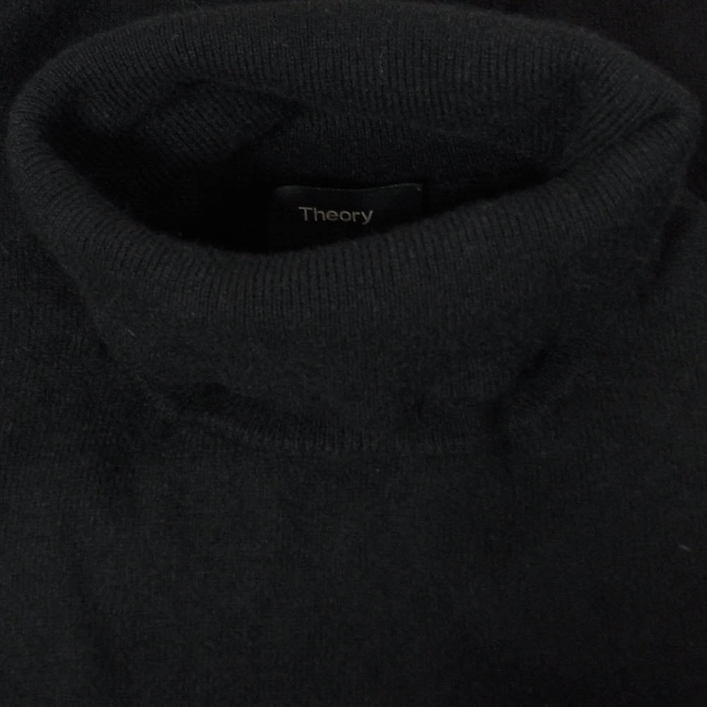 theory セオリー 02-9301709 VILASS CASHMERE3 カシミヤ100％ タートルネック セーター ニット ブラック系 M【中古】