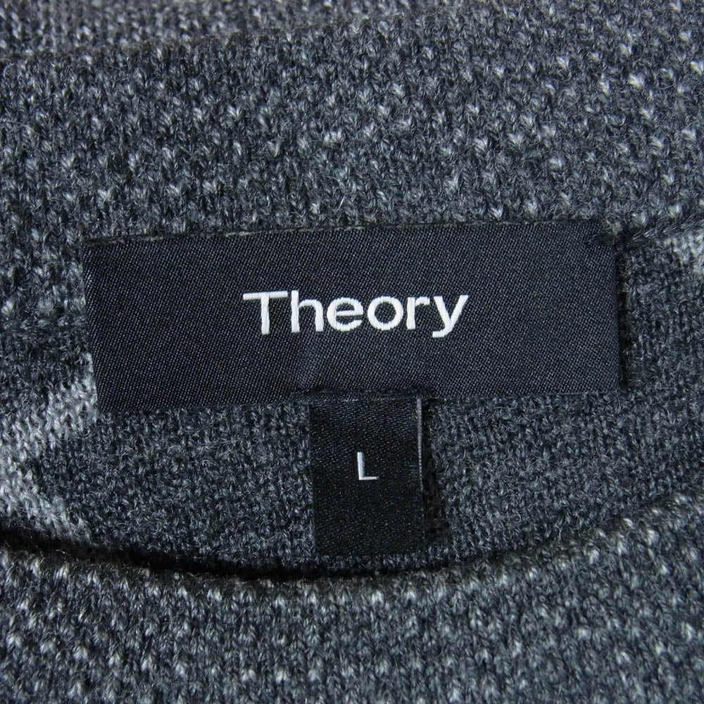 theory セオリー 02-6103016 VELOS JQ ウール100％ ニット セーター グレー系 L【中古】