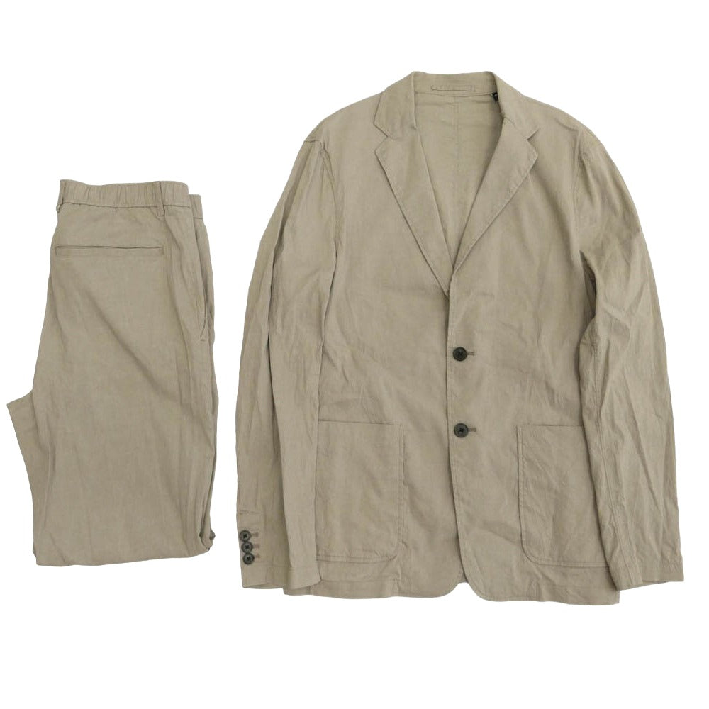 theory セオリー 22AW CLINTON PA SH A リネン混 テーラード ジャケット テーパード パンツ セットアップ ベージュ ベージュ系 S【中古】