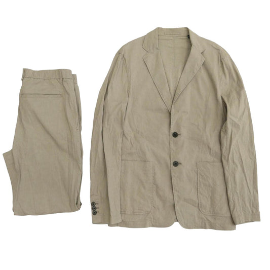 theory セオリー 22AW CLINTON PA SH A リネン混 テーラード ジャケット テーパード パンツ セットアップ ベージュ ベージュ系 S【中古】