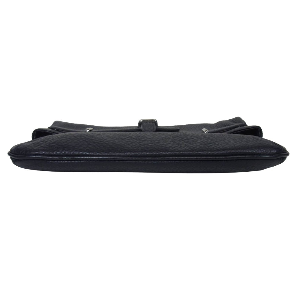 PELLE MORBIDA ペッレモルビダ MB037A 2WAY レザー クラッチ ショルダーバッグ ダークネイビー系【中古】