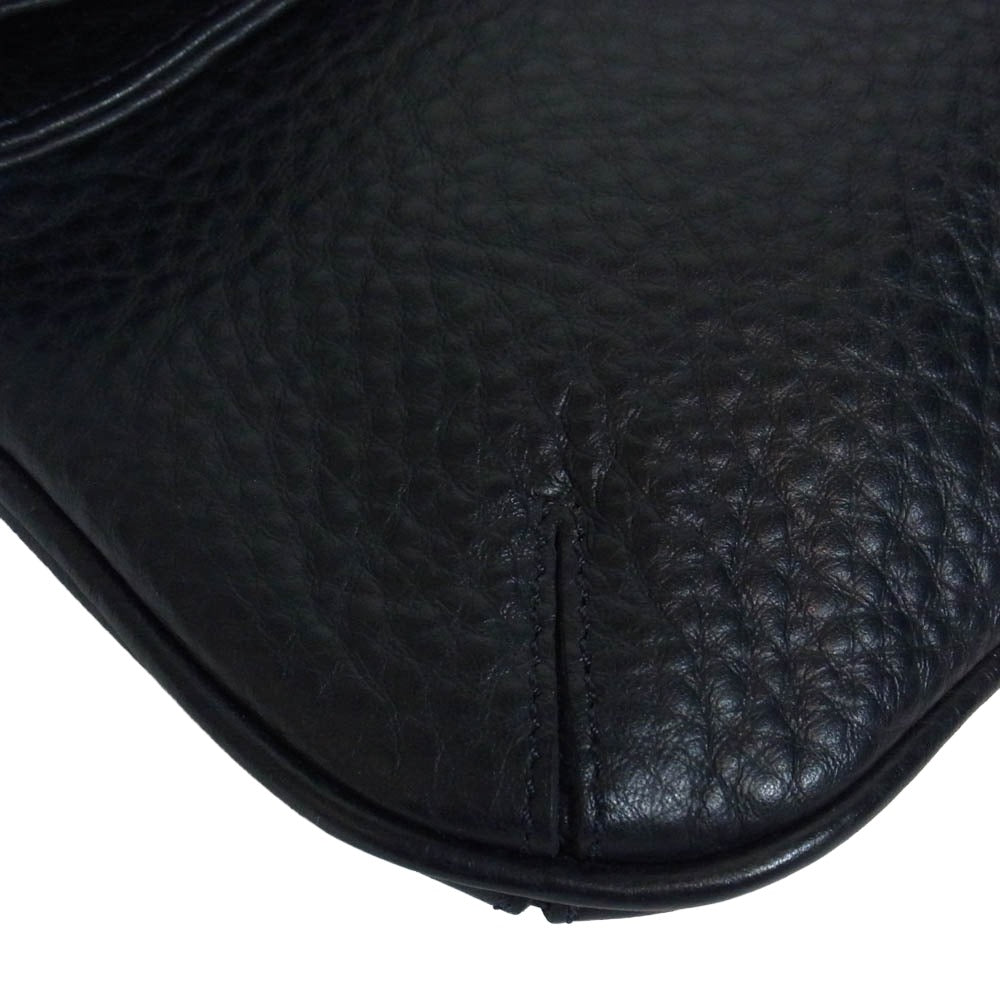PELLE MORBIDA ペッレモルビダ MB037A 2WAY レザー クラッチ ショルダーバッグ ダークネイビー系【中古】
