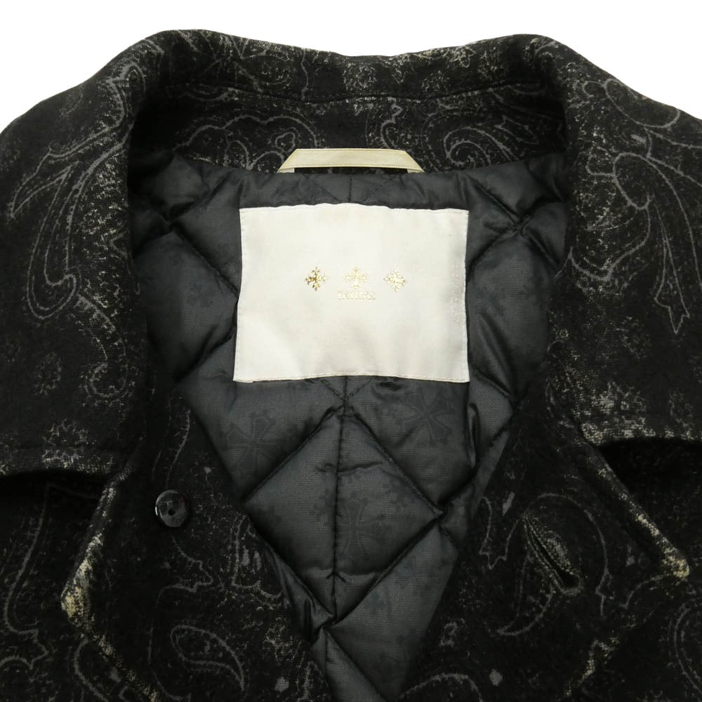 TATRAS タトラス 14AW MTA15A4304 ATELIER LINE アトリエライン ペイズリー ダウン コート ブラック系 03【中古】