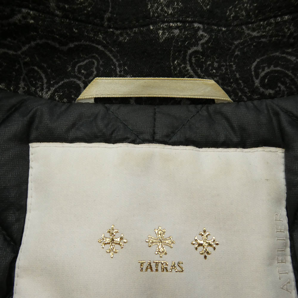 TATRAS タトラス 14AW MTA15A4304 ATELIER LINE アトリエライン ペイズリー ダウン コート ブラック系 03【中古】