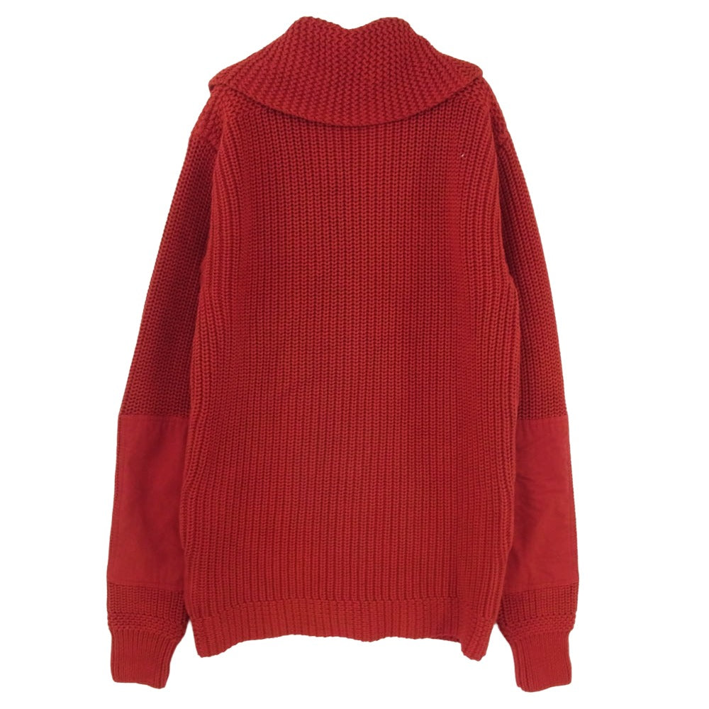 POLO RALPH LAUREN ポロ・ラルフローレン 0185414WGB コットン ショールカラー ローゲージ リブ ニット カーディガン レッド系 S【中古】