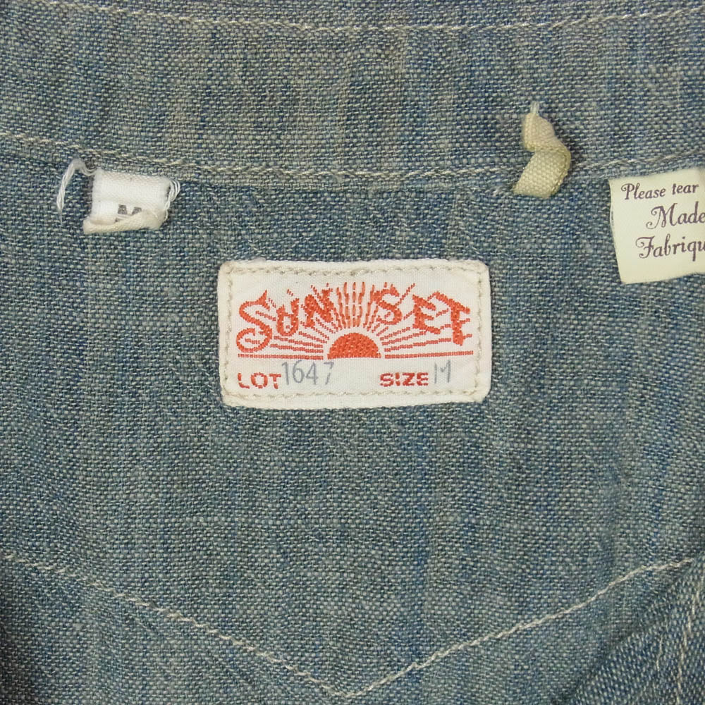 Levi's リーバイス PC9-34497-0004 LVC Vintage Clothing SUN SET ヴィンテージ クロージング サンセット プルオーバー シャツ インディゴブルー系 M【中古】