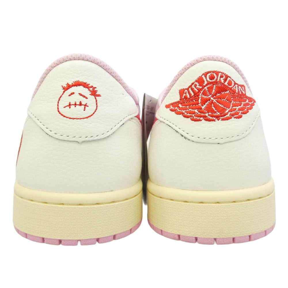 NIKE ナイキ IQ7604-101 【フェイクバスターズ鑑定済】 × Travis Scott トラヴィススコット × Air Jordan 1 Retro Low OG Sail Tropical Pink エアジョーダン1 レトロ ロー ローカットスニーカー ピンク系 ホワイト系 29cm【新古品】【未使用】【中古】