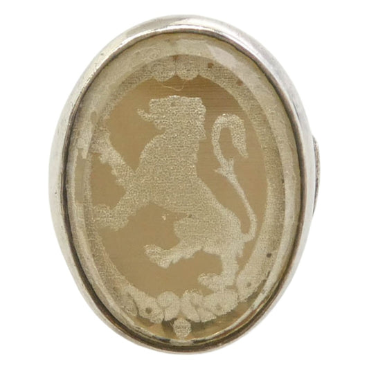 ジェムキングダム ライオン モチーフ リング シルバー系 11号【中古】