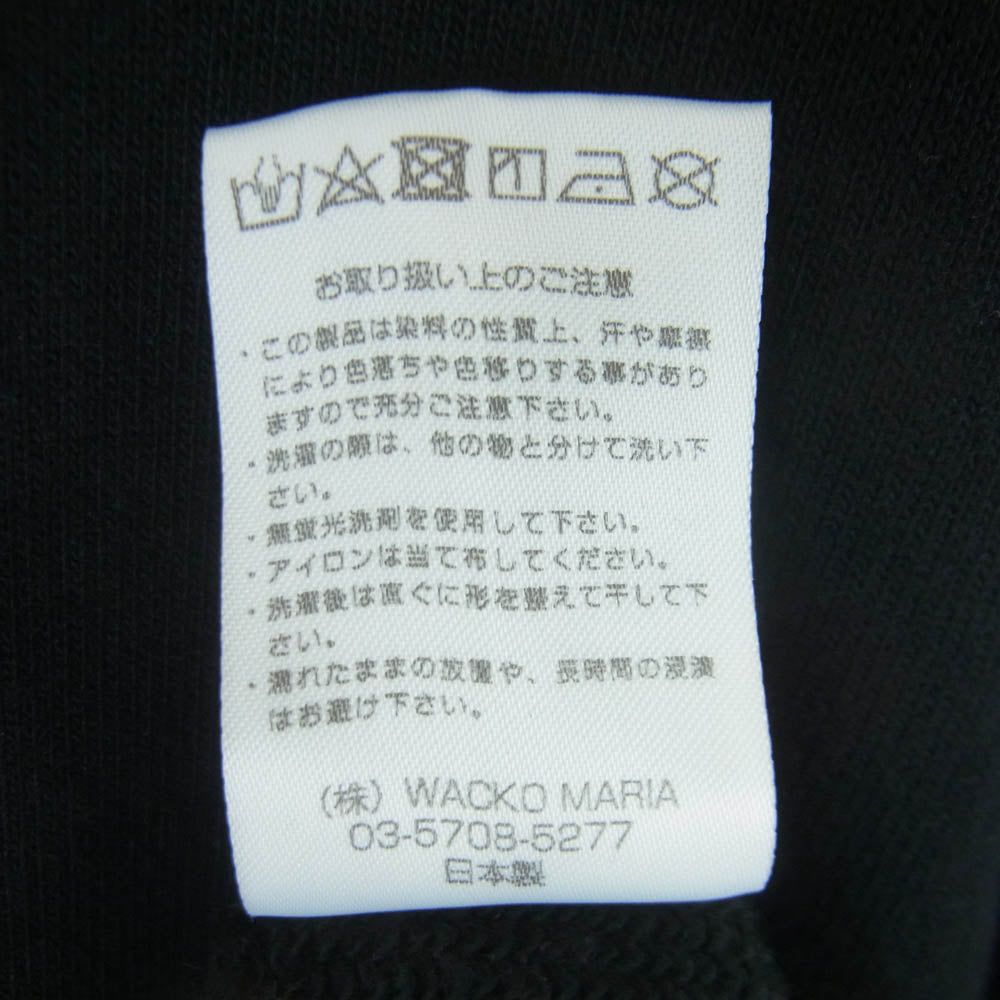 WACKO MARIA ワコマリア 26SS 26SS-WMC-SS06 WASHED MIDDLE WEIGHT CREW NECK SWEAT SHIRT クルーネック スウェット ブラック系 M【中古】