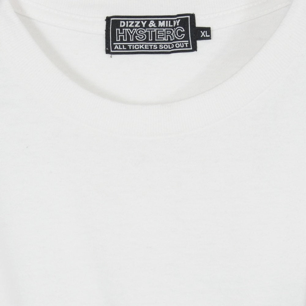 HYSTERIC GLAMOUR ヒステリックグラマー 02241CT54 HOTTER THAN HELL ヒスガール プリント Tシャツ 半袖 カットソー ホワイト系 XL【中古】