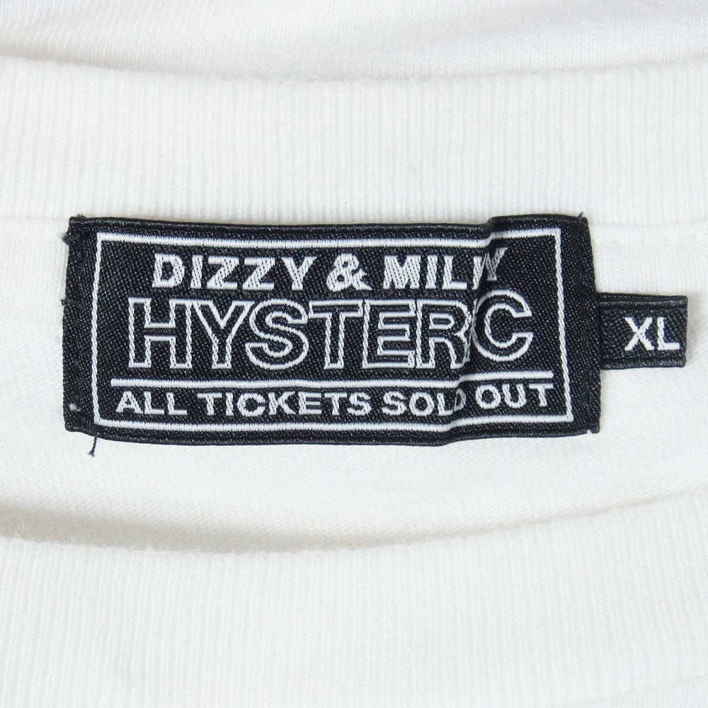 HYSTERIC GLAMOUR ヒステリックグラマー 02241CT54 HOTTER THAN HELL ヒスガール プリント Tシャツ 半袖 カットソー ホワイト系 XL【中古】