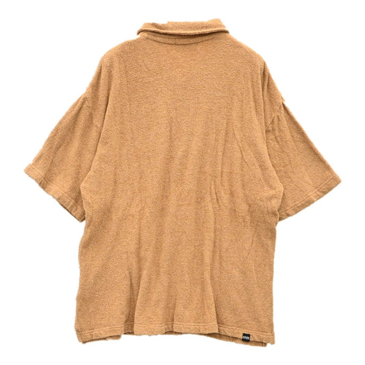 HYSTERIC GLAMOUR ヒステリックグラマー 02241CH02 SUPER HYSワッペン シャツ パイル地 半袖 ポロシャツ ライトブラウン系 M【中古】