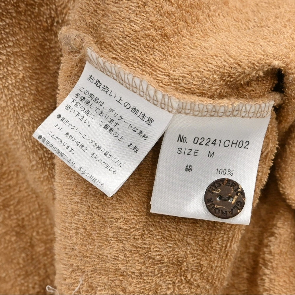 HYSTERIC GLAMOUR ヒステリックグラマー 02241CH02 SUPER HYSワッペン シャツ パイル地 半袖 ポロシャツ ライトブラウン系 M【中古】