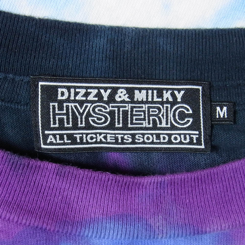 HYSTERIC GLAMOUR ヒステリックグラマー 02251CT41 HYSTERIC BAND タイダイ柄 プリント Tシャツ 半袖 カットソー マルチカラー系 M【中古】