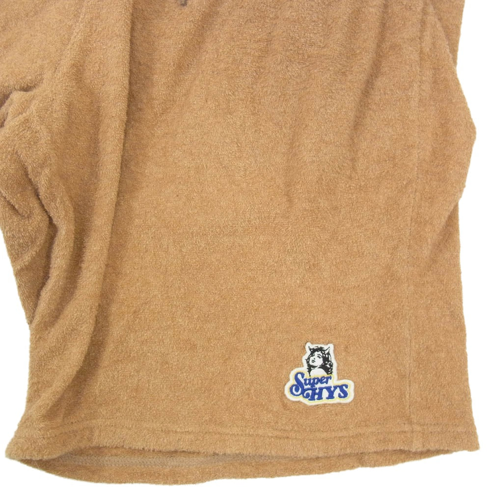 HYSTERIC GLAMOUR ヒステリックグラマー 02241CP05 SUPER HYSワッペン パイル地 ショーツ ハーフパンツ ブラウン系 L【中古】