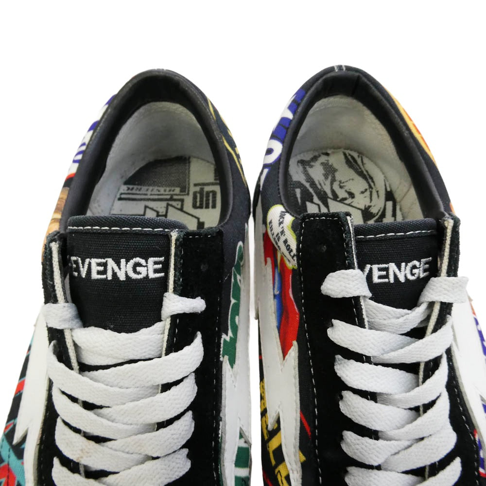 HYSTERIC GLAMOUR ヒステリックグラマー × REVENGE×STORM リベンジストーム グラフィック プリント スニーカー マルチカラー系 US8【中古】