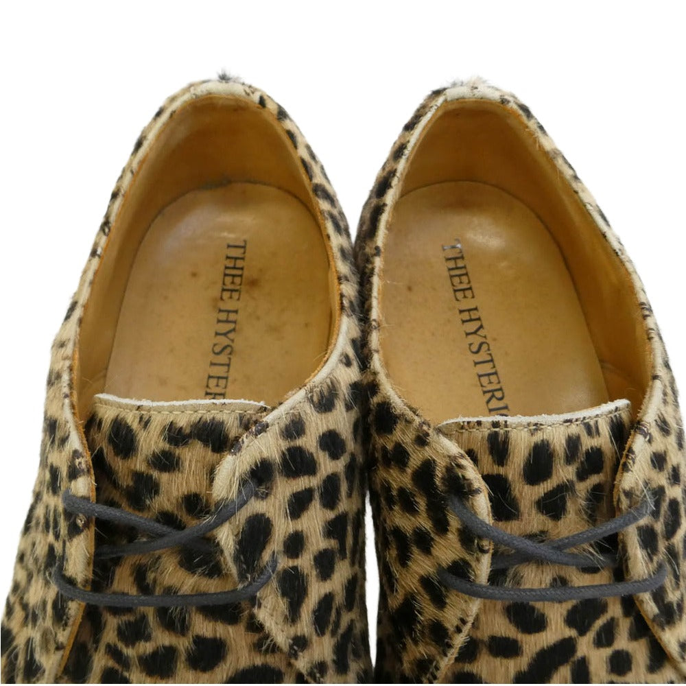 HYSTERIC GLAMOUR ヒステリックグラマー ハラコ レオパード柄 ダービーシューズ マルチカラー系 26【中古】