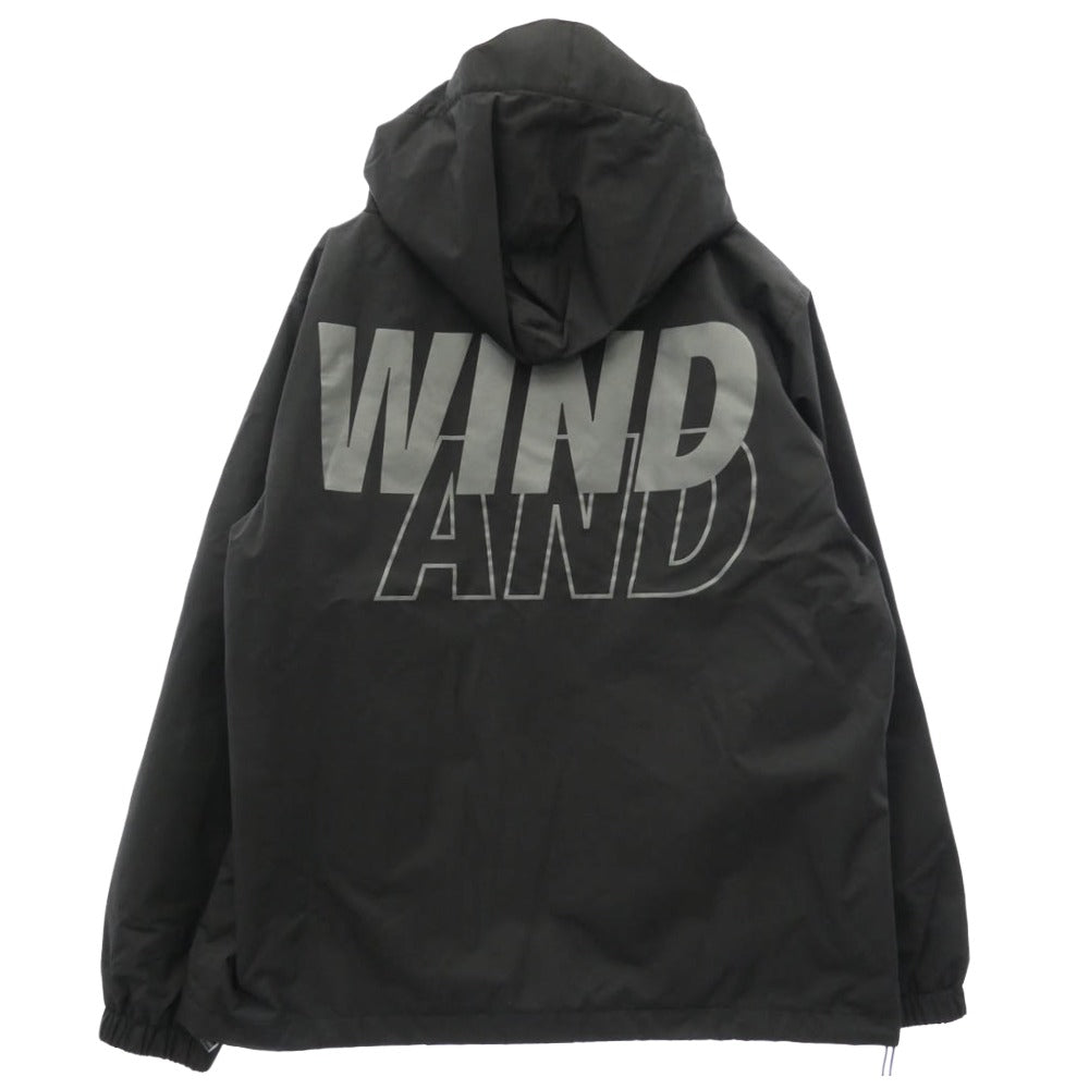 WIND AND SEA ウィンダンシー 24SS WDS-O-SIG-24-Q3-JK-01 Water Repellent Jacket フーデッド ロゴ ダブルジップ ジャケット ブラック系 M【中古】
