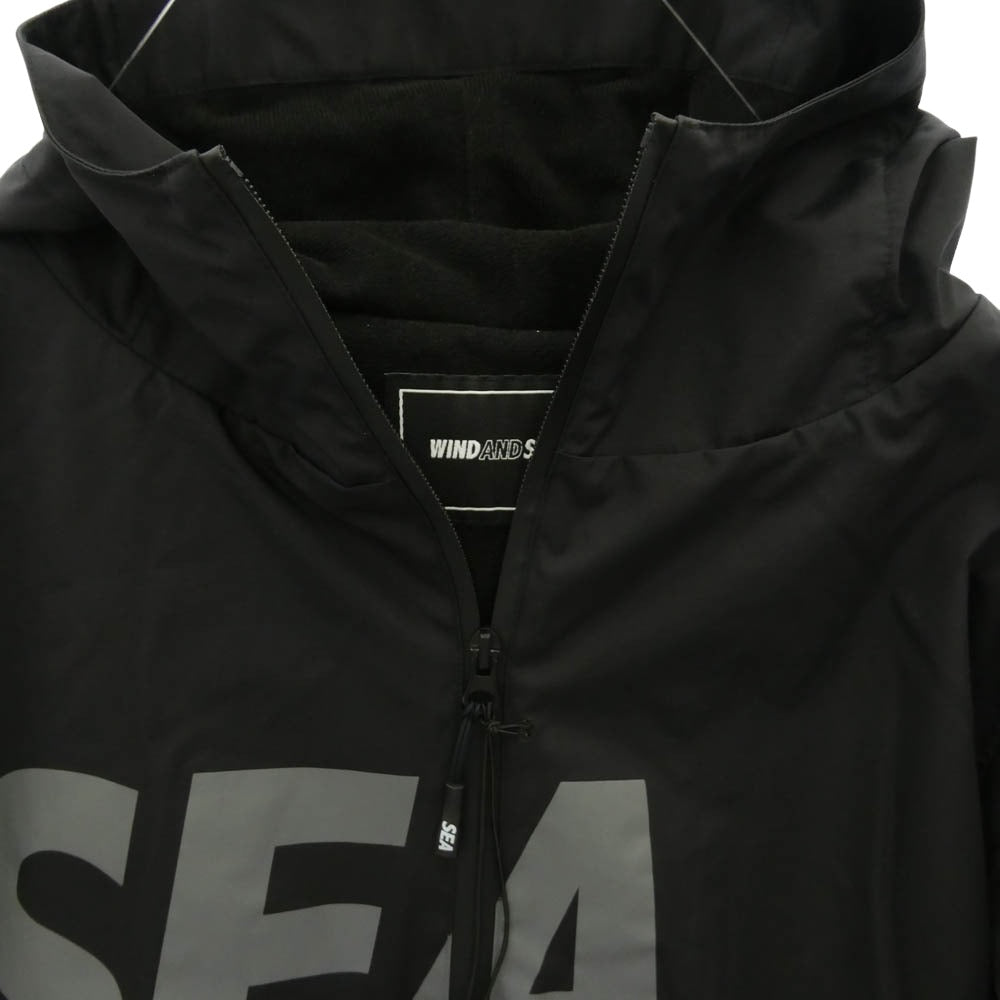 WIND AND SEA ウィンダンシー 24SS WDS-O-SIG-24-Q3-JK-01 Water Repellent Jacket フーデッド ロゴ ダブルジップ ジャケット ブラック系 M【中古】
