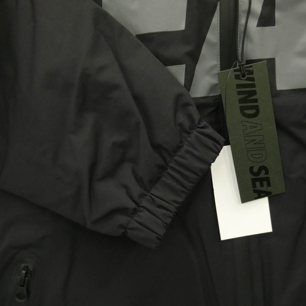 WIND AND SEA ウィンダンシー 24SS WDS-O-SIG-24-Q3-JK-01 Water Repellent Jacket フーデッド ロゴ ダブルジップ ジャケット ブラック系 M【中古】