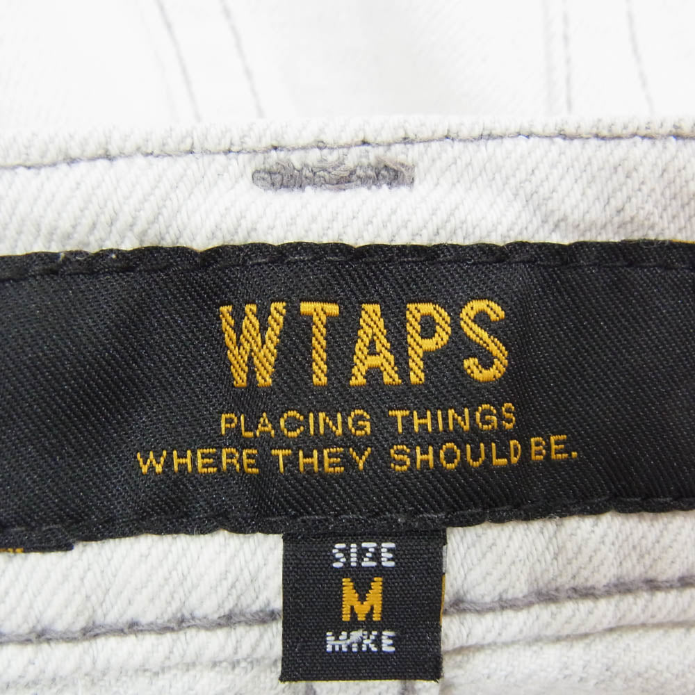 WTAPS ダブルタップス 17AW 172WVDT-PTM03 BLUES SKINNY WASHED ウォッシュ加工 スキニー ストレート デニム パンツ ホワイト系 M【中古】