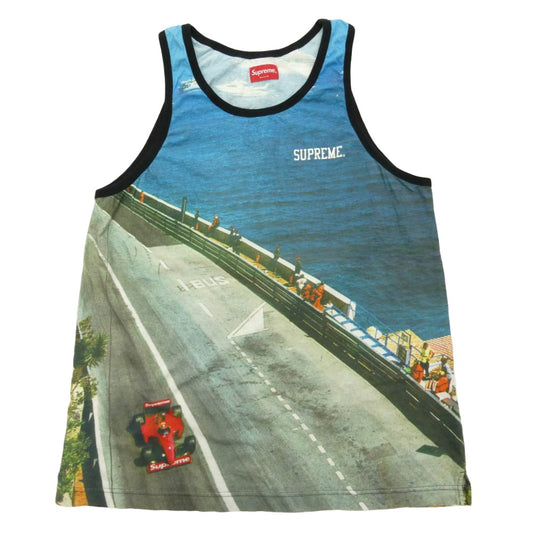 Supreme シュプリーム 14SS Grand Prix Tank Top グランプリ タンク トップ フォトプリント 総柄 タンクトップ マルチカラー系 サイズ表記無し【中古】