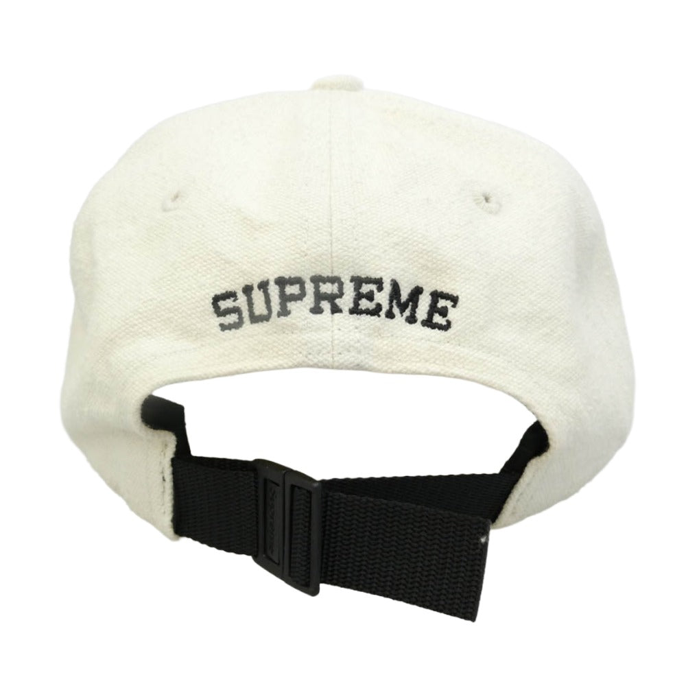 Supreme シュプリーム 23SS Classic Logo 6-Panel クラシック ロゴ 刺繍 シックス パネル キャップ 帽子 ホワイト系【中古】