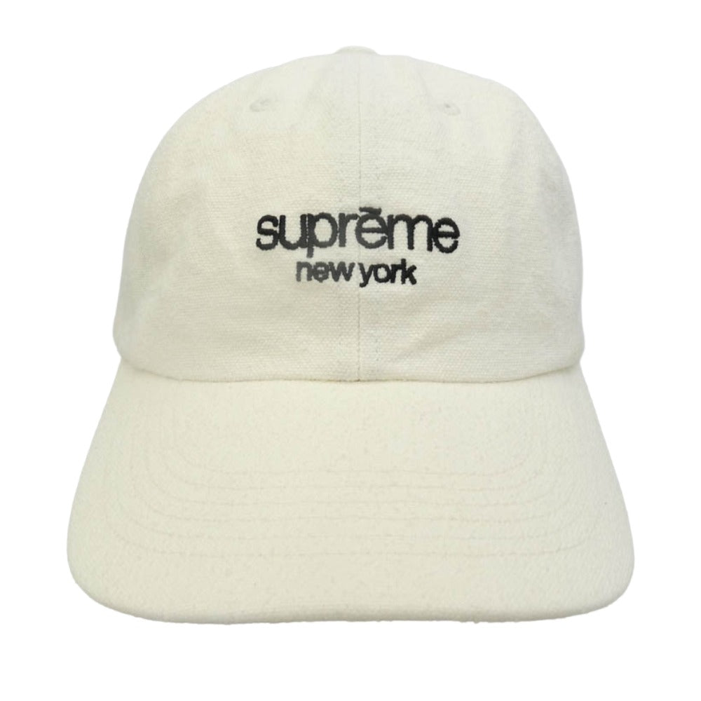 Supreme シュプリーム 23SS Classic Logo 6-Panel クラシック ロゴ 刺繍 シックス パネル キャップ 帽子 ホワイト系【中古】