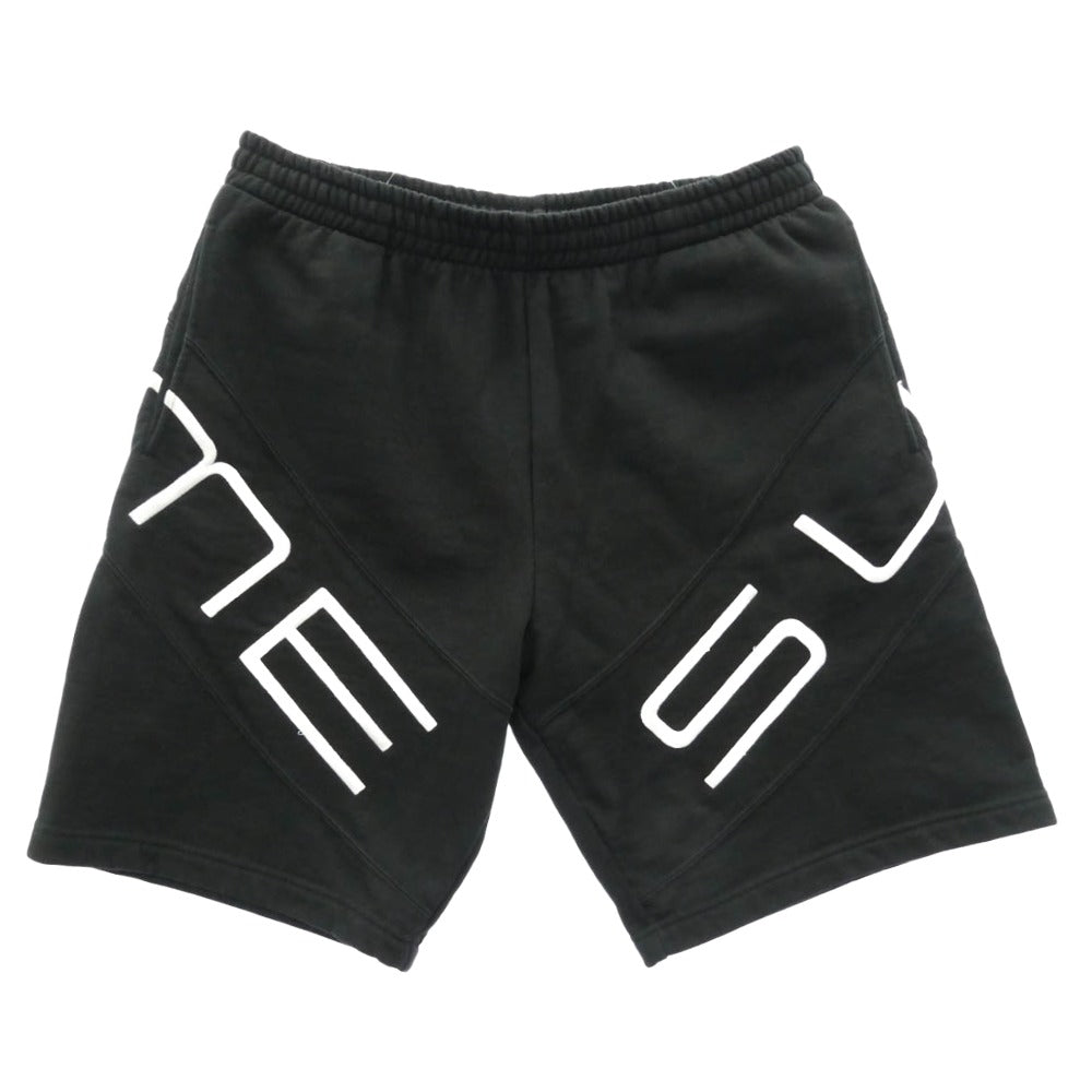 Supreme シュプリーム 22SS Stretch Sweatshort ストレッチ スウェット ショーツ パンツ ビッグロゴ 刺繍 ブラック系 L【中古】