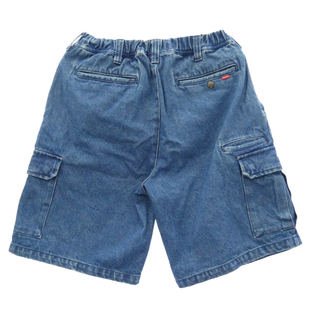 Supreme シュプリーム 22SS Cargo Work Short Denim カーゴ ワークショーツ デニム ショート パンツ 32 インディゴブルー系 32【中古】