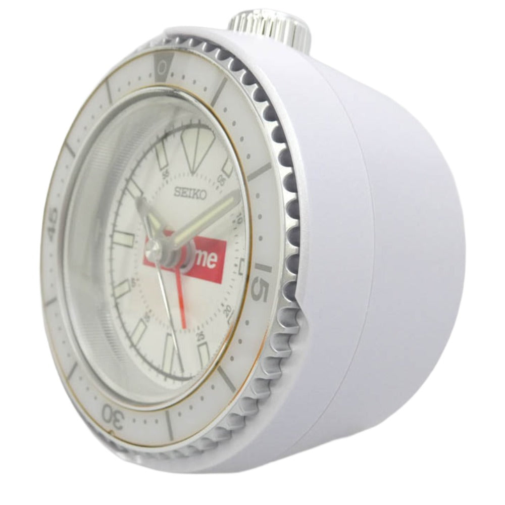 Supreme シュプリーム SEIKO セイコー 25SS × Seiko Mai Alarm Clock セイコー マイ アラーム クロック 目覚まし時計 ウォッチ ホワイト系 シルバー系 10.4×9.7×5.5cm【新古品】【未使用】【中古】