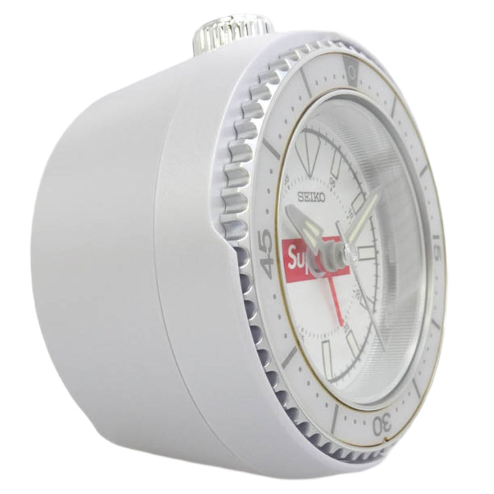 Supreme シュプリーム SEIKO セイコー 25SS × Seiko Mai Alarm Clock セイコー マイ アラーム クロック 目覚まし時計 ウォッチ ホワイト系 シルバー系 10.4×9.7×5.5cm【新古品】【未使用】【中古】