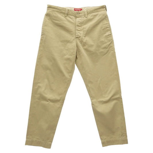 Supreme シュプリーム 24SS Chino Work Pants バックポケット ロゴ刺繍 チノ ワーク パンツ チノパン 32 ベージュ系 32【中古】