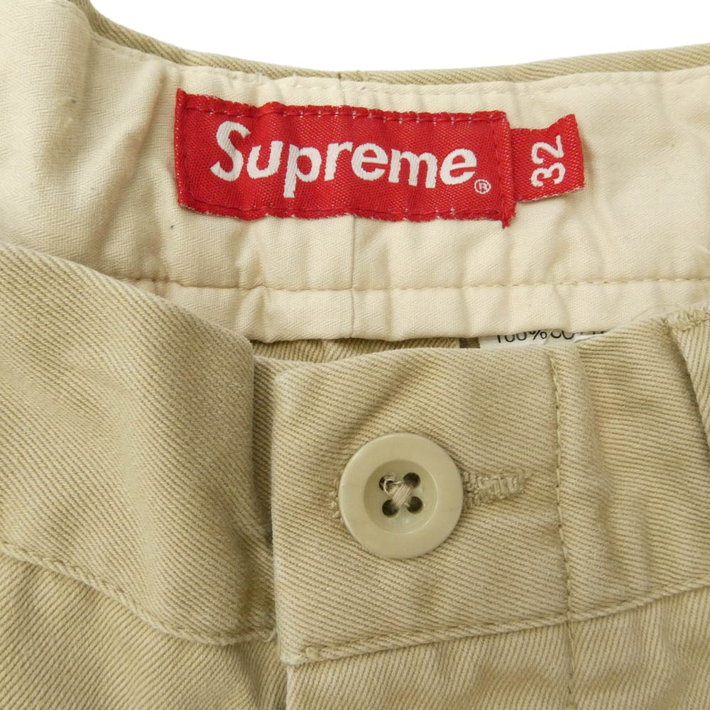 Supreme シュプリーム 24SS Chino Work Pants バックポケット ロゴ刺繍 チノ ワーク パンツ チノパン 32 ベージュ系 32【中古】