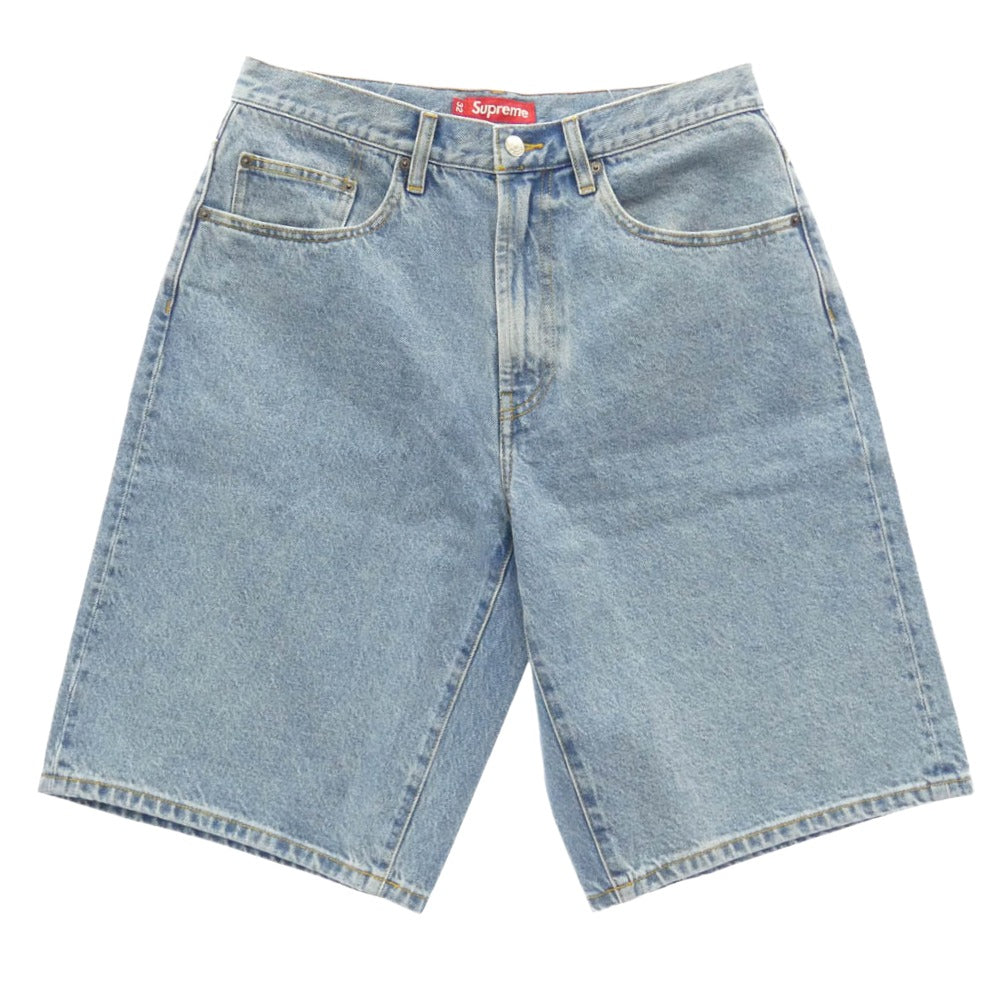Supreme シュプリーム 26SS Baggy Short Washed Indigo バギー ショーツ ウォシュド インディゴ デニム パンツ 32 ライトブルー系 32【新古品】【未使用】【中古】