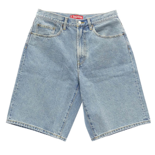 Supreme シュプリーム 26SS Baggy Short Washed Indigo バギー ショーツ ウォシュド インディゴ デニム パンツ 32 ライトブルー系 32【新古品】【未使用】【中古】