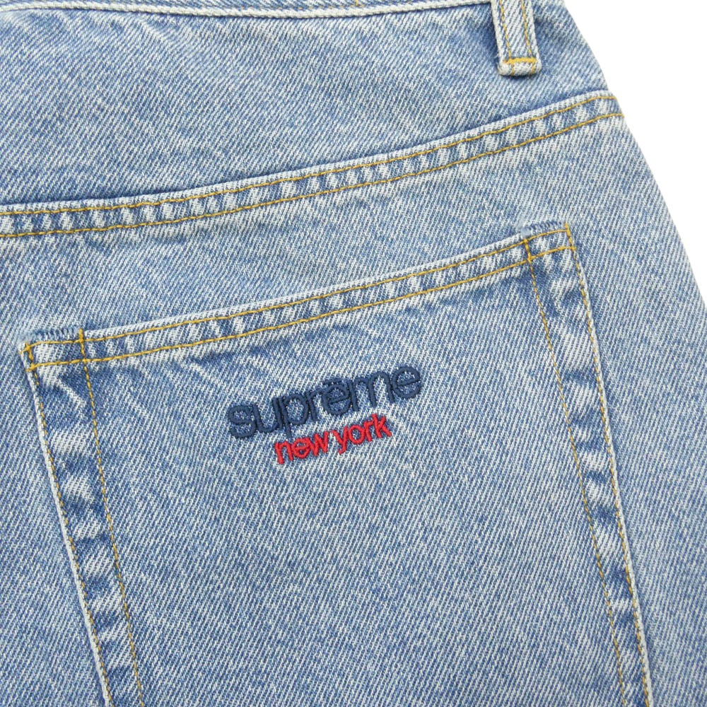 Supreme シュプリーム 26SS Baggy Short Washed Indigo バギー ショーツ ウォシュド インディゴ デニム パンツ 32 ライトブルー系 32【新古品】【未使用】【中古】