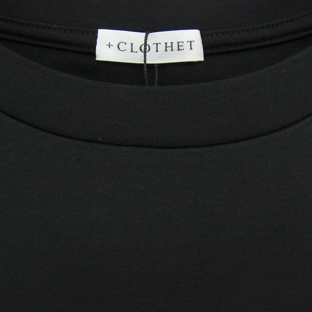 クロスクローゼット Tailored T-shirt スビンプラチナム スムース テーラード Tシャツ 半袖 ブラック系 2【新古品】【未使用】【中古】