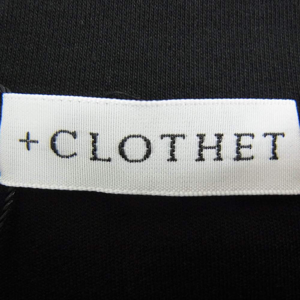 クロスクローゼット Tailored T-shirt スビンプラチナム スムース テーラード Tシャツ 半袖 ブラック系 2【新古品】【未使用】【中古】