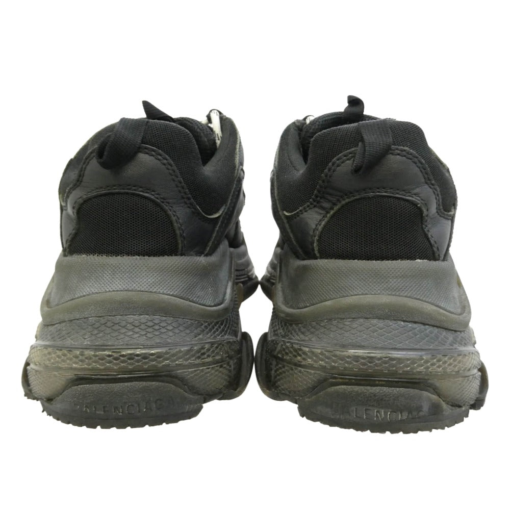 BALENCIAGA バレンシアガ 541624 【フェイクバスターズ鑑定済】Triple S トリプル エス チャンキー ダッド ローカット スニーカー ブラック ブラック系 28.5cm【中古】