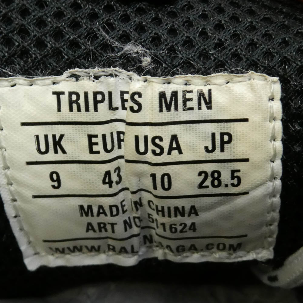 BALENCIAGA バレンシアガ 541624 【フェイクバスターズ鑑定済】Triple S トリプル エス チャンキー ダッド ローカット スニーカー ブラック ブラック系 28.5cm【中古】