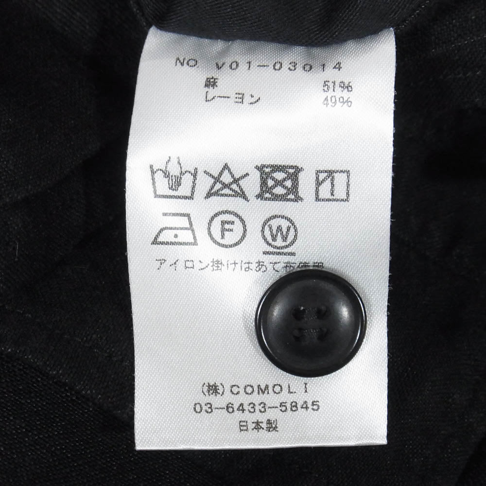 COMOLI コモリ 22SS V01-03014 ヴィスコースリネン B.D.Uショーツ ショート パンツ ブラック系 2【中古】