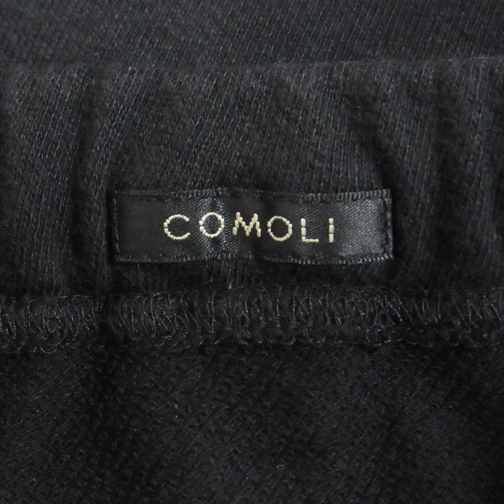 COMOLI コモリ 25SS B01-05014 LWコットン 裏毛 スウェット パンツ ブラック系 1【中古】