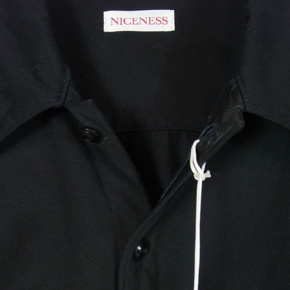 ナイスネス 22AW NN-1901Y15 SHELLEY チノオフィサー シャツ ブラック系 M【中古】