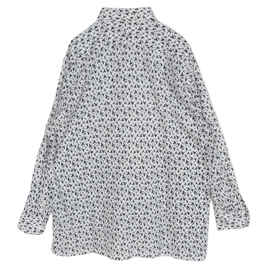 ナイスネス 22AW NN-Y01KF22-FB LEE BIRD 総柄 プリント シャツ 長袖 ホワイト系 M【中古】