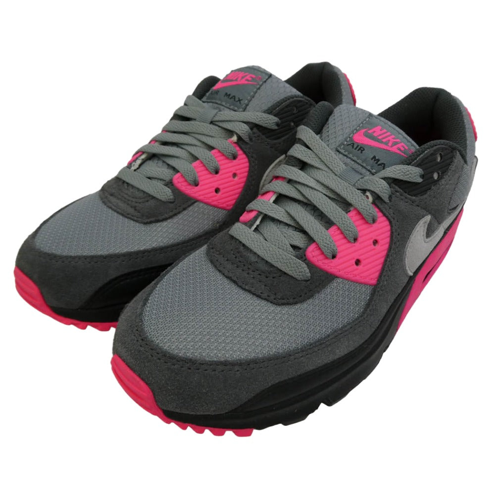 NIKE ナイキ DM0029-010 Air Max 90 Hyper Pink エアマックス90 ハイパー ピンク ローカット スニーカー グレー系 ピンク系 26.5cm【極上美品】【中古】