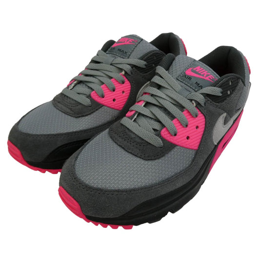 NIKE ナイキ DM0029-010 Air Max 90 Hyper Pink エアマックス90 ハイパー ピンク ローカット スニーカー グレー系 ピンク系 26.5cm【極上美品】【中古】