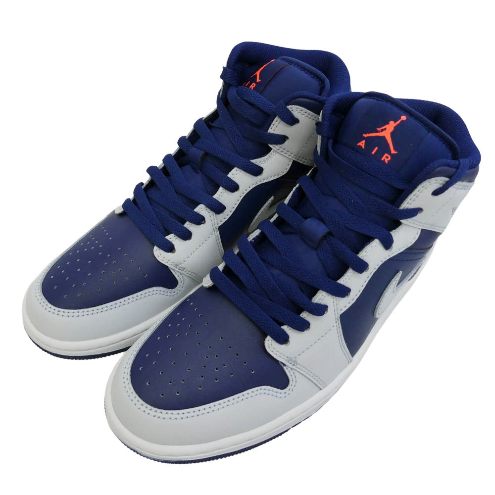 NIKE AIR JORDAN ナイキ ジョーダン DQ8426-403 Air Jordan 1 Mid Blue Void AJ1 エアジョーダン1 ミッド ブルーボイド ハイカット スニーカー ダークネイビー系 グレー系 26.5cm【極上美品】【中古】